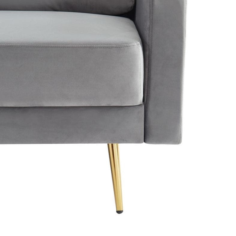 Huffine - Modern Grey Fabric Sofa