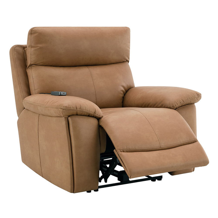 Chavis - Power Motion Recliner With USB & Power Headrest - Brown