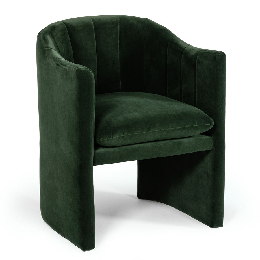 Danube - Modern Jade Green Fabric Dining Chair
