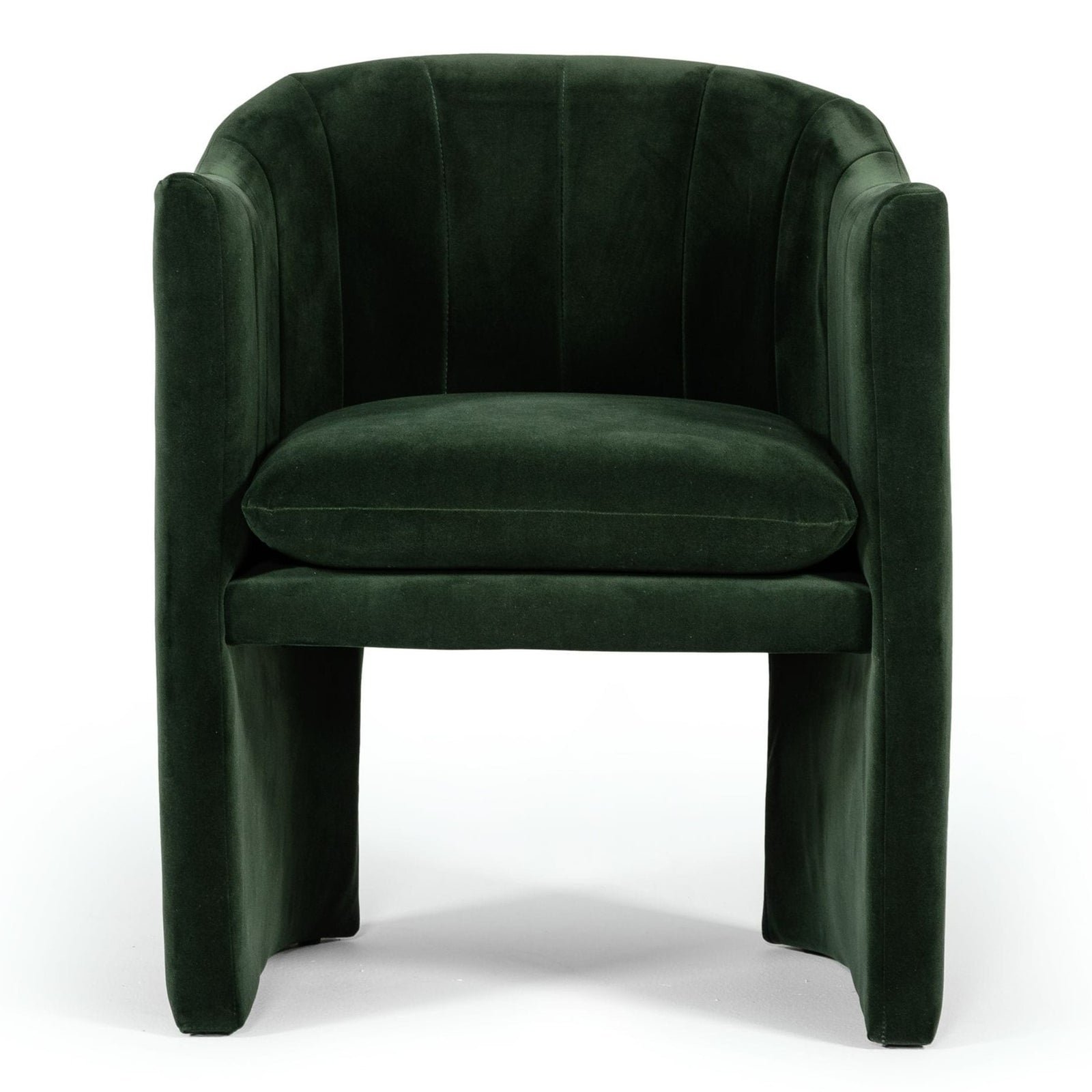Danube - Modern Jade Green Fabric Dining Chair