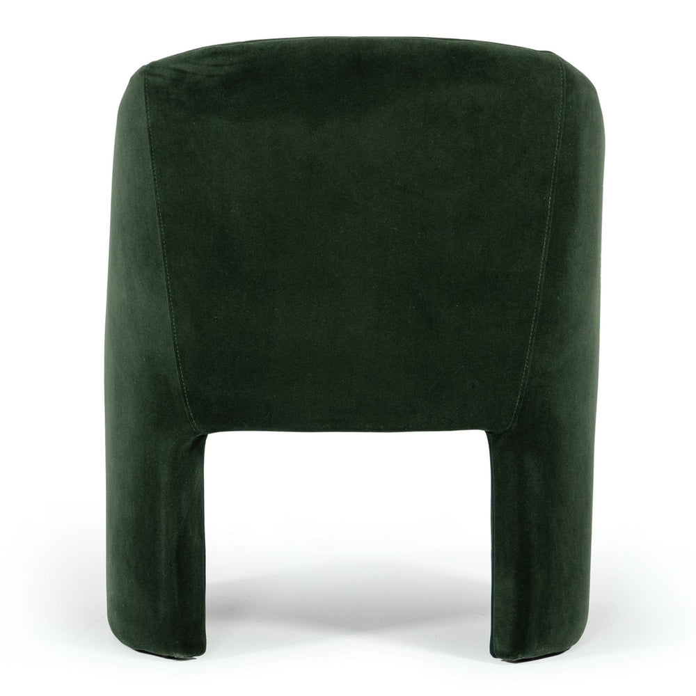 Danube - Modern Jade Green Fabric Dining Chair - View 4