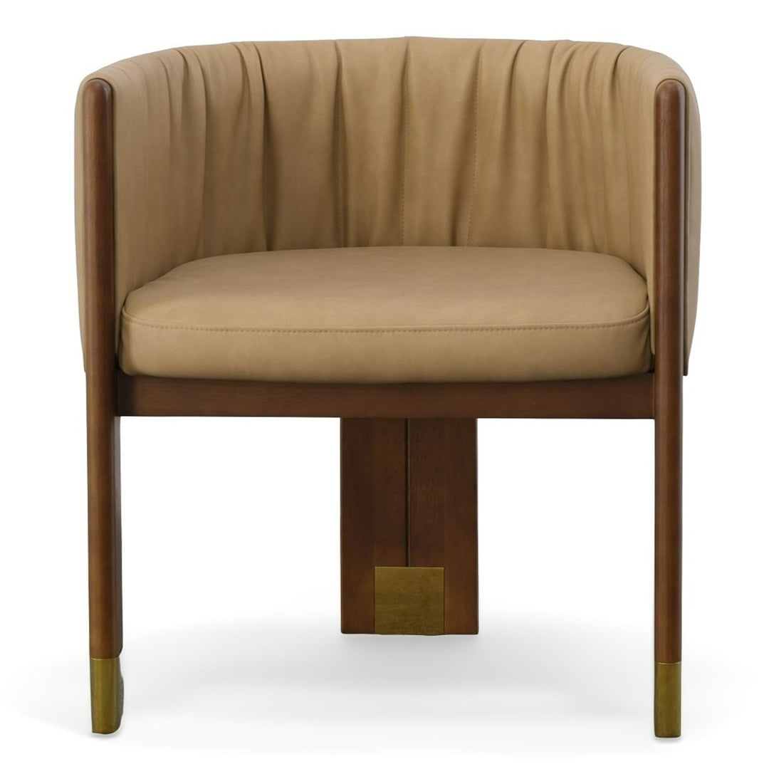 Elati  Tan Vegan Leather Dining Chair