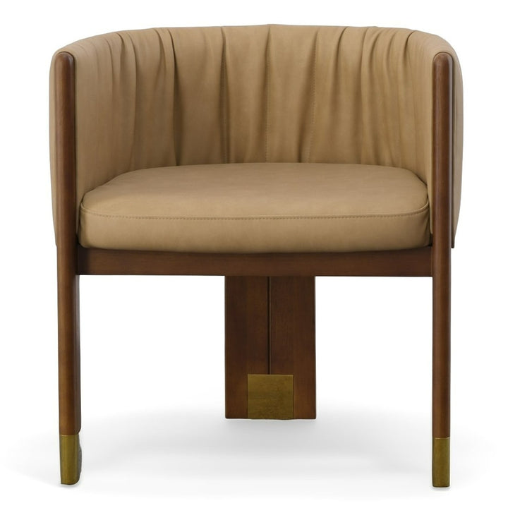 Elati  Tan Vegan Leather Dining Chair