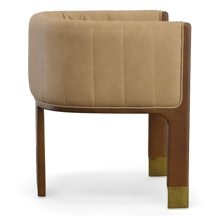 Elati - Tan Vegan Leather Dining Chair