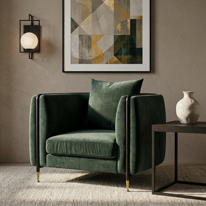 Oswego - Modern Dark Green Jade Accent Chair
