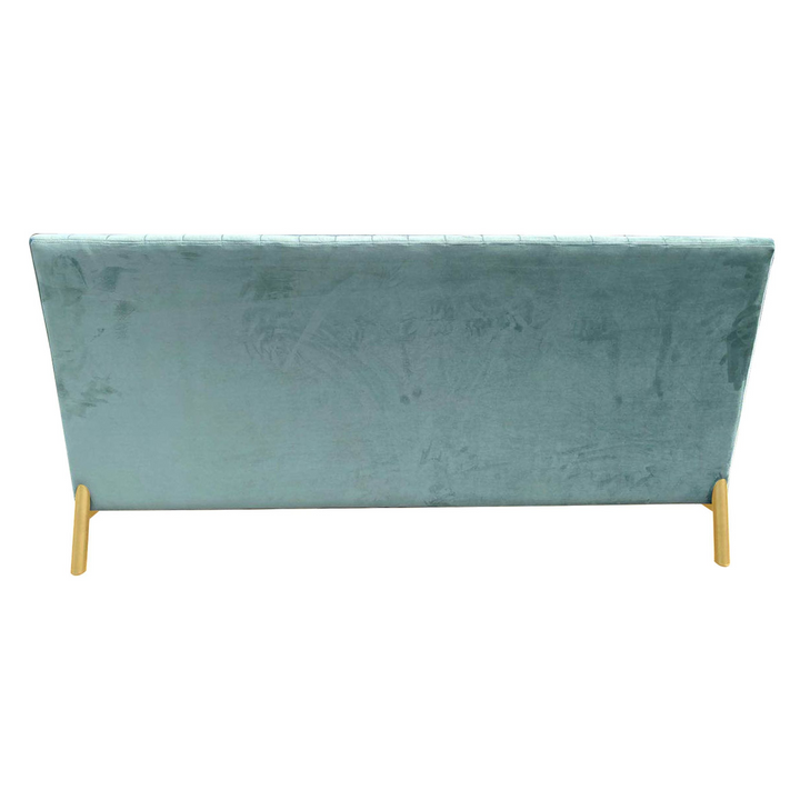 Mosko - Modern Light Green &amp; Gold Fabric Sofa