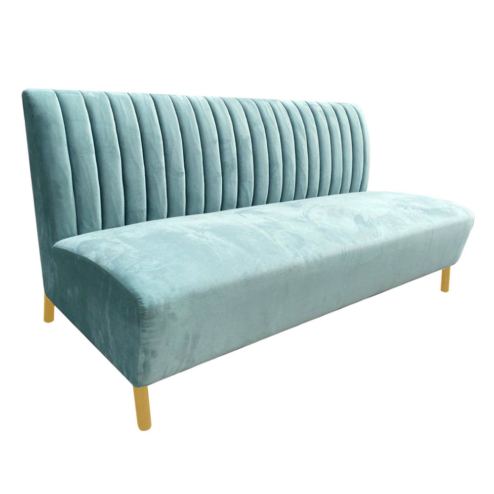 Mosko - Modern Light Green & Gold Fabric Sofa - View 2