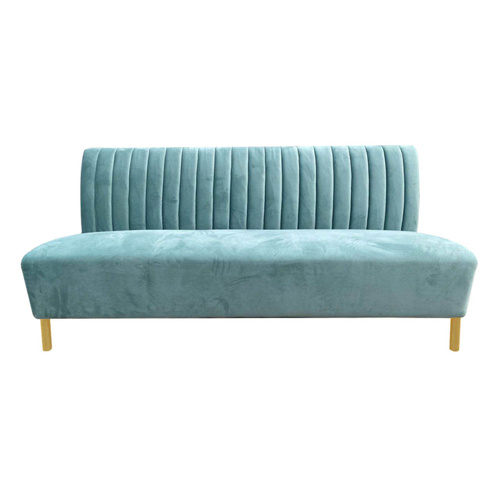 Mosko - Modern Light Green &amp; Gold Fabric Sofa