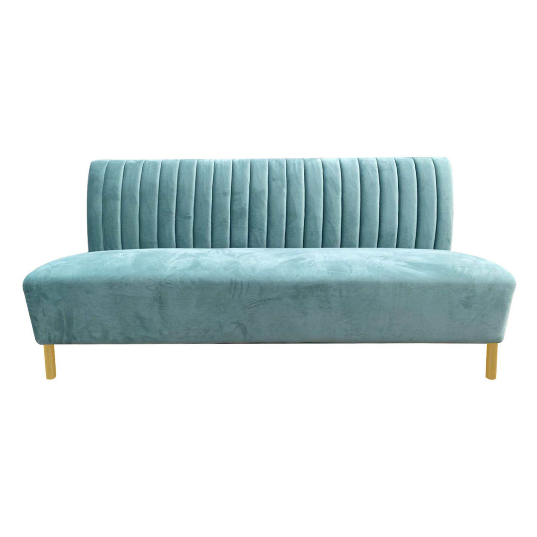 Mosko - Modern Light Green & Gold Fabric Sofa