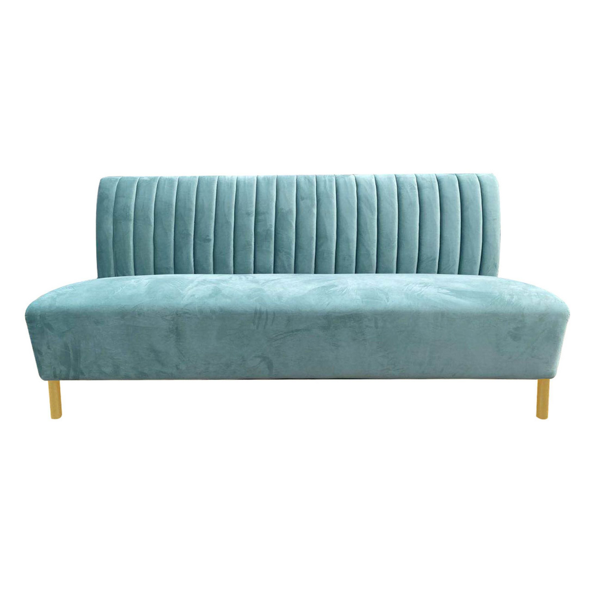 Mosko - Modern Light Green & Gold Fabric Sofa