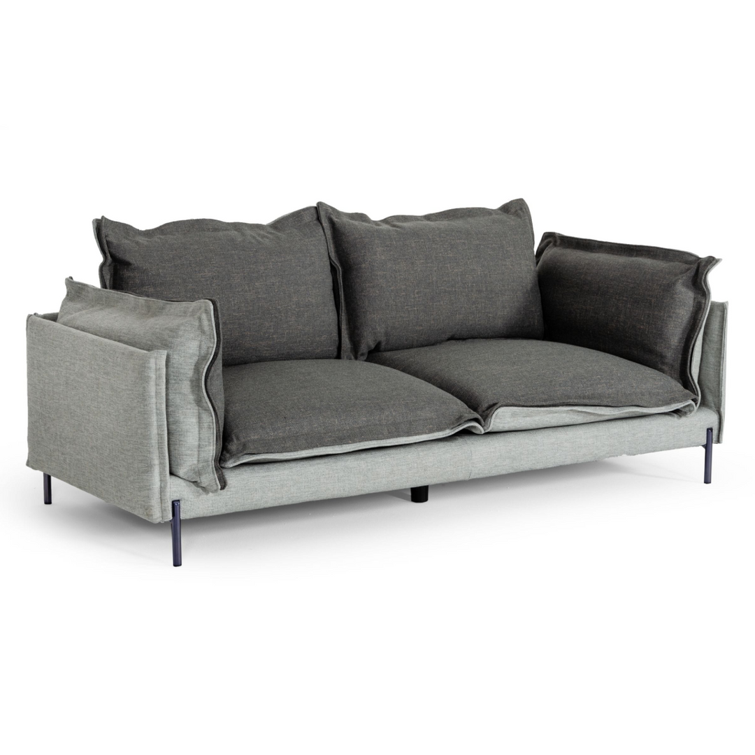 Mars - Modern Grey & Dark Grey Fabric Sofa
