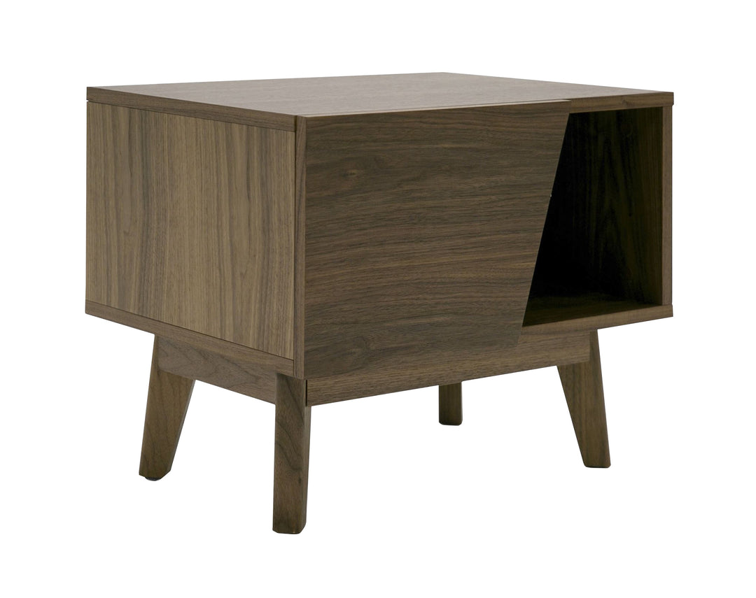 Abelard - Mid-century Walnut Nightstand