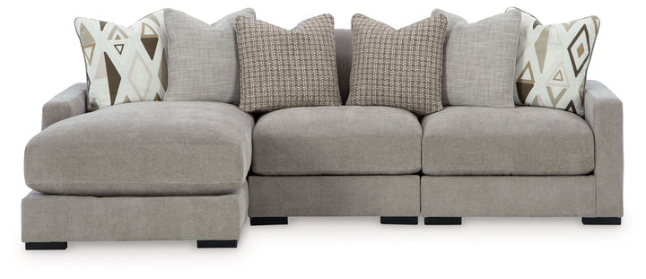 Aslan Court - 3-Piece Sofa Sectional With LAF Corner Chaise - Pebble by Ashley Furniture product image