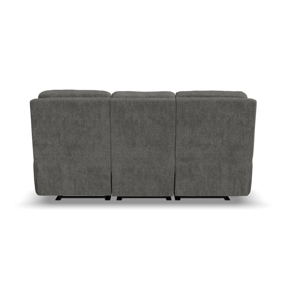 Penn Power Reclining Sofa With Power Headrests & Lumbar Dark Gray