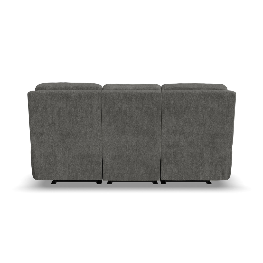 Flexsteel 2860-62L Penn  Power Reclining Sofa With Power Headrests & Lumbar  Dark Gray