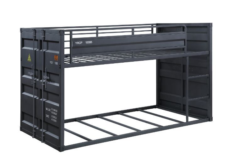 Cargo - Twin Over Twin Bunk Bed - Gunmetal