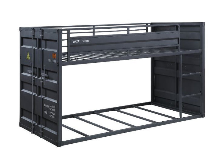 Cargo - Twin Over Twin Bunk Bed - Gunmetal
