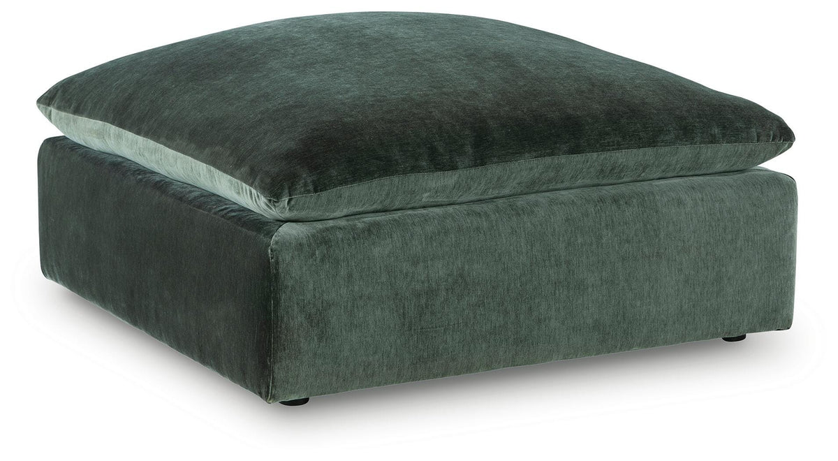 Carriage View Oversized Accent Ottoman - Green (1)