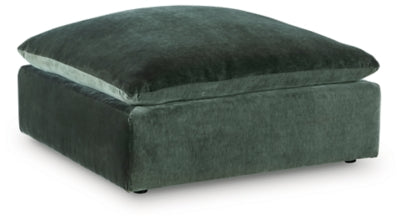 Carriage View Oversized Accent Ottoman - Green - Green