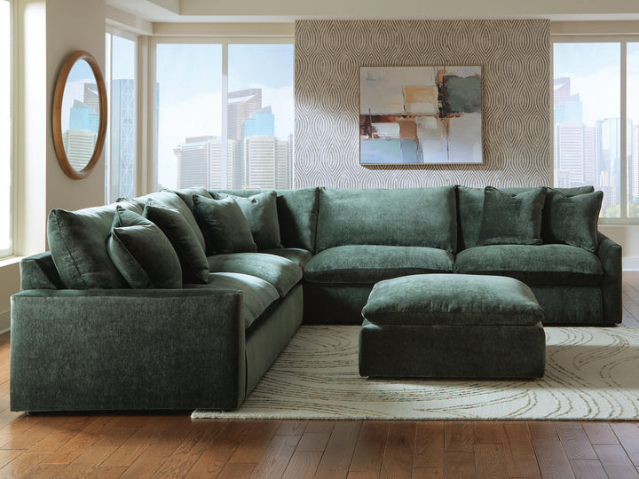 Carriage View 3-Piece Sectional - Green (3)