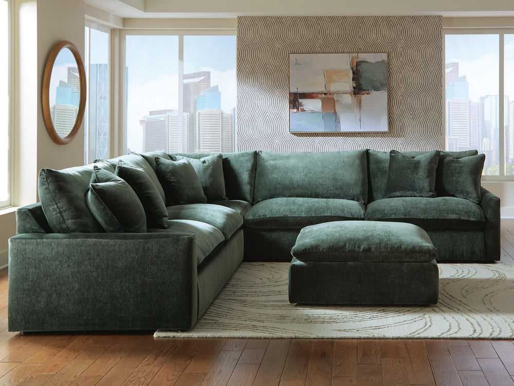 Carriage View 3-Piece Sectional - Green (3)
