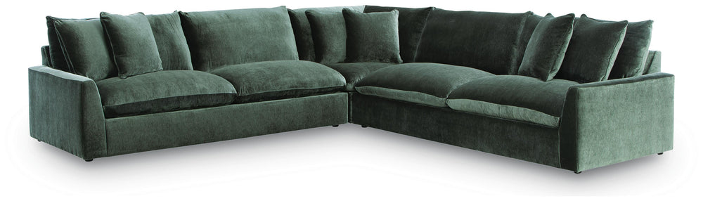 Carriage View 3-Piece Sectional - Green (1)
