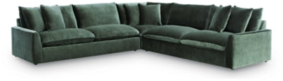 Carriage View 3-Piece Sectional - Green - Green