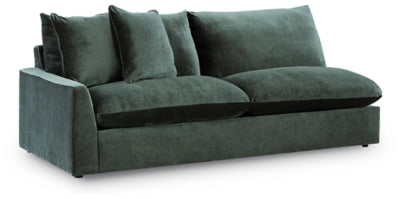 Carriage View Left-Arm Facing Sofa - Green - Green