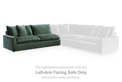 Carriage View Left-Arm Facing Sofa - Green