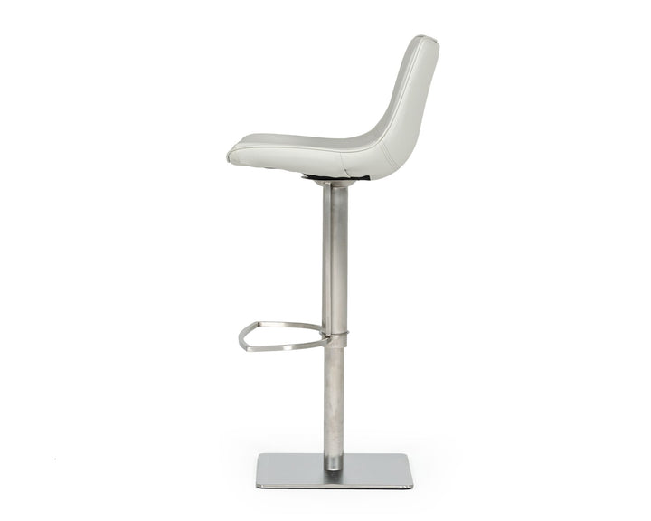 Manning - Modern Light Grey Adjustable Bar Stool