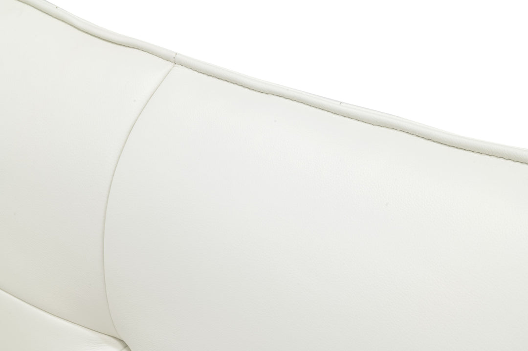 Patrick - Modern White Leather Bed