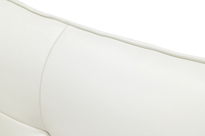 Patrick - Modern White Leather Bed