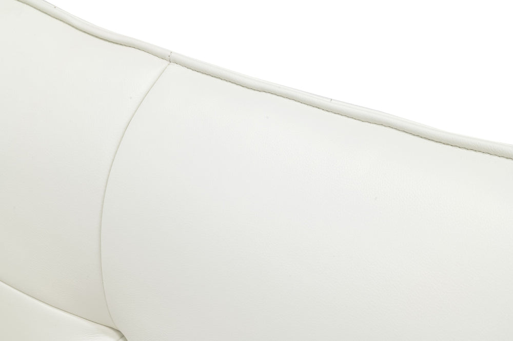 Patrick - Modern White Leather Bed - View 4