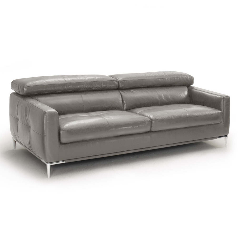 Natalia - Modern Dark Grey Leather Sofa