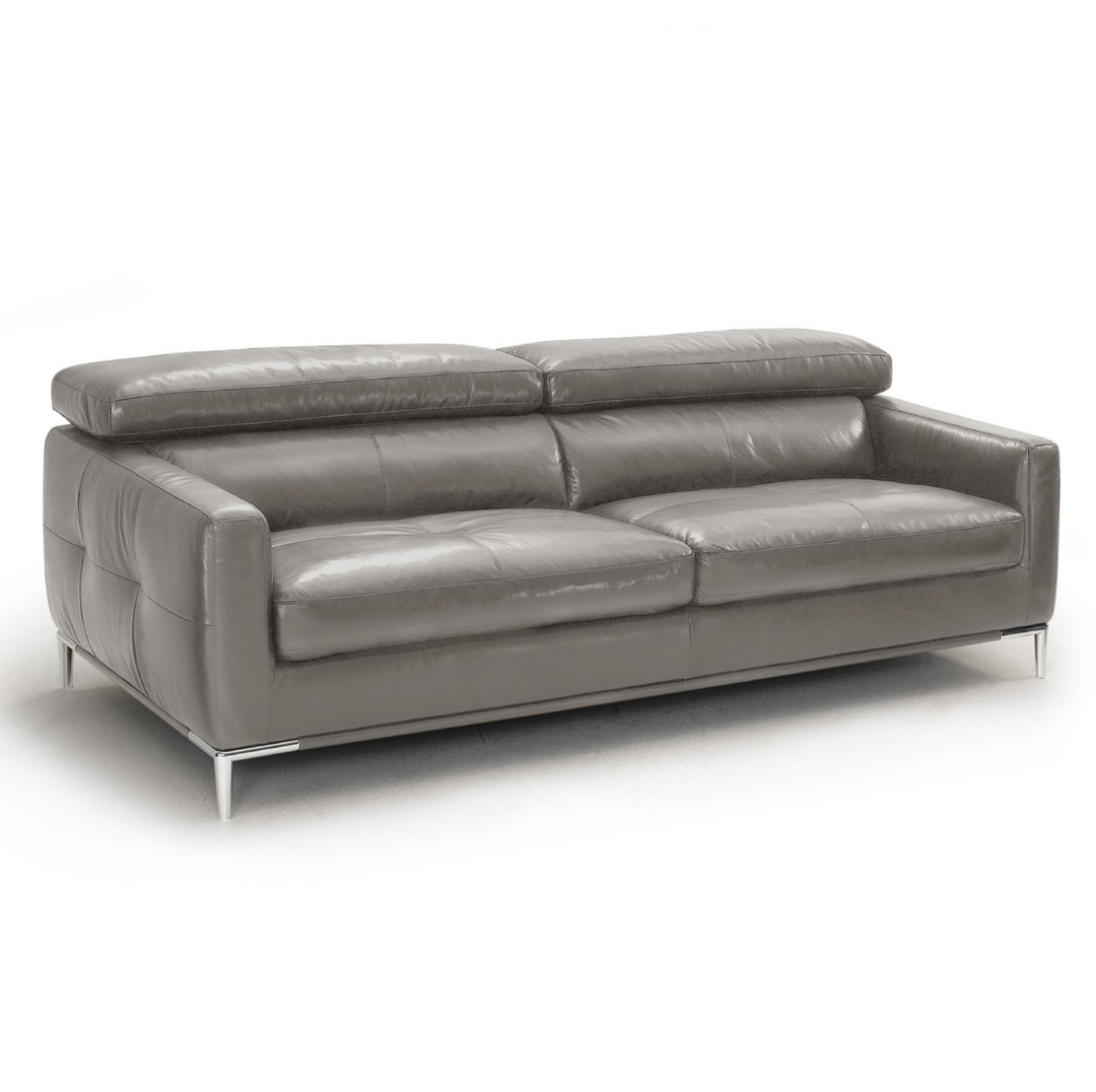 Natalia - Modern Dark Grey Leather Sofa