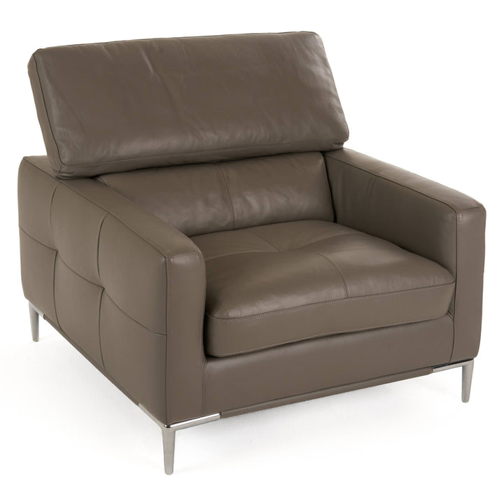 Natalia - Modern Dark Grey Leather Chair