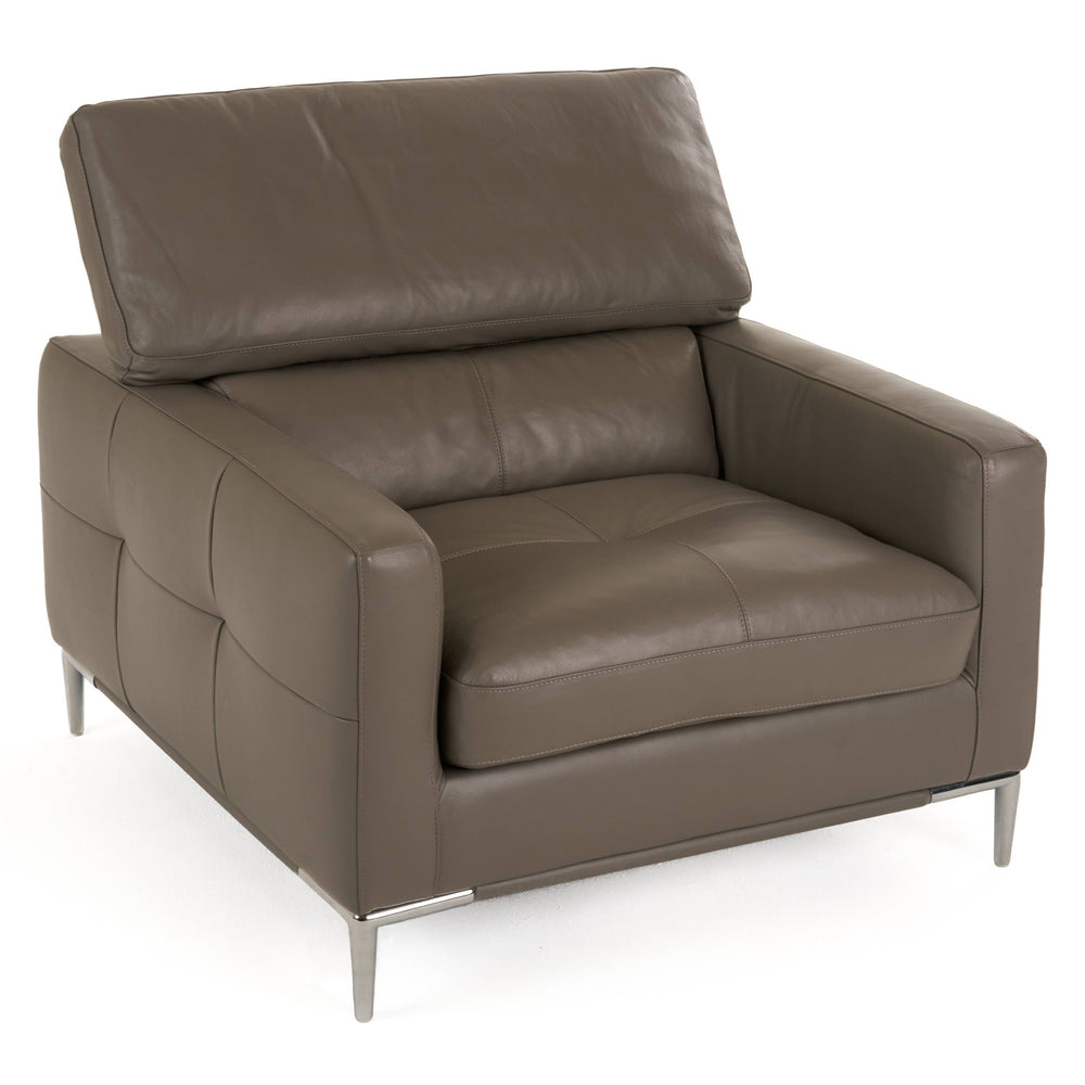 Natalia - Modern Dark Grey Leather Chair