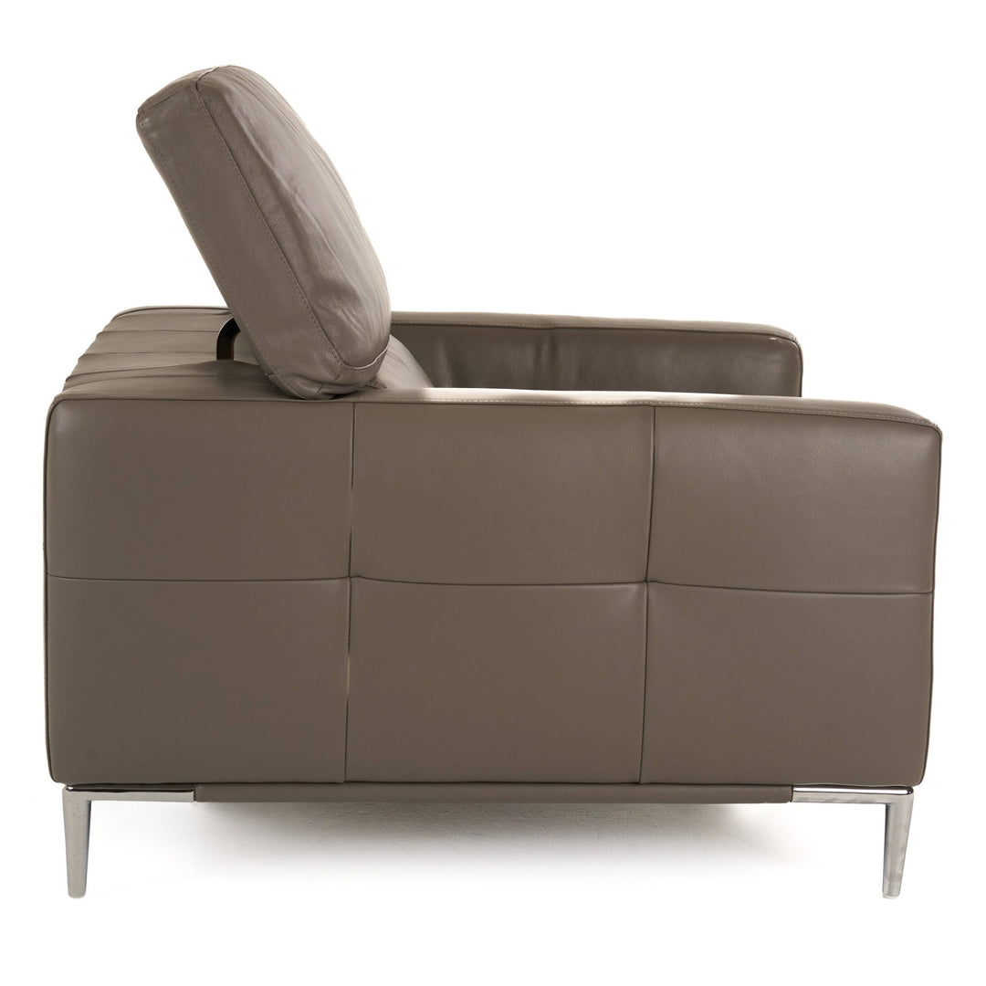 Natalia - Modern Dark Grey Leather Chair