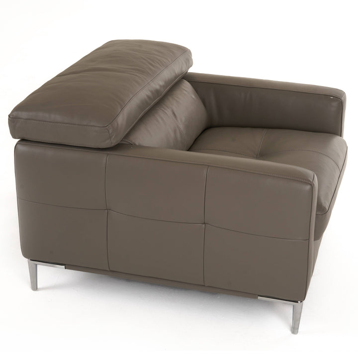 Natalia - Modern Dark Grey Leather Chair