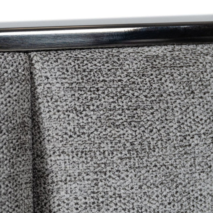 Buckley - Modern Grey &amp; Black Stainless Steel Bed w/ Nightstands