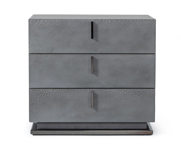 Buckley - Grey &amp; Black Stainless Steel Bedroom Set