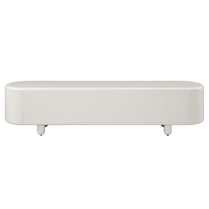 Keely - TV Stand - White High Gloss