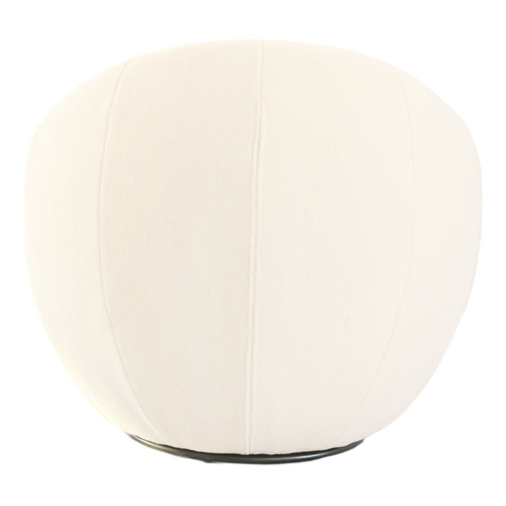 Gypsum - Modern White Swivel Accent Chair