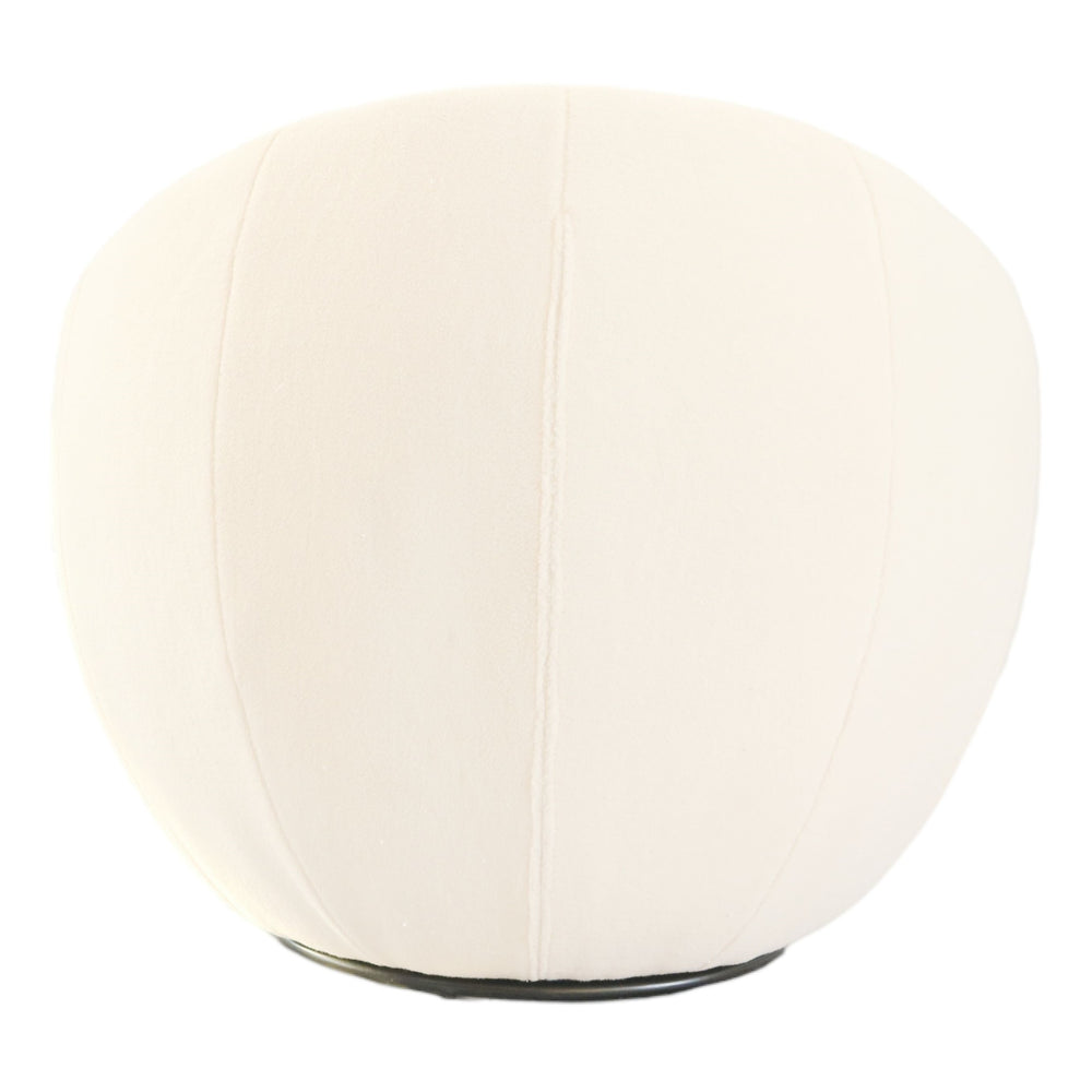 Gypsum - Modern White Swivel Accent Chair