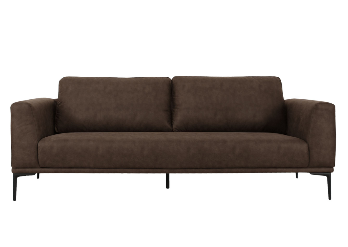 Jada - Modern Brown Fabric Loveseat