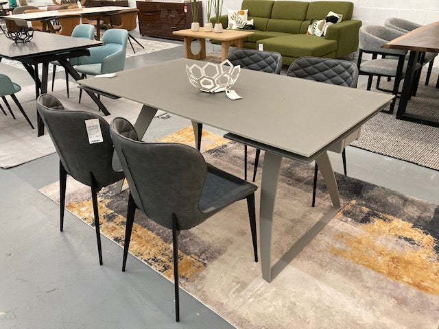 Felicia - Modern Grey & Black Dining Chair (Set of 2)