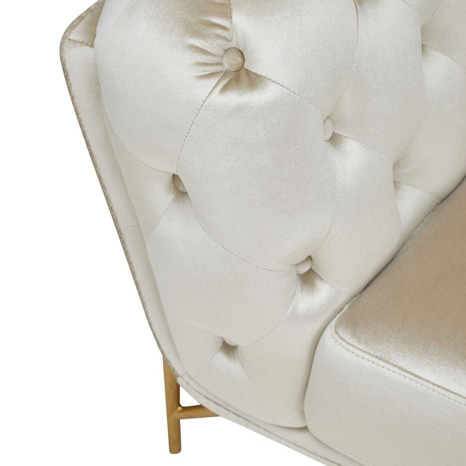 Stella - Transitional Beige Velvet Sofa Set
