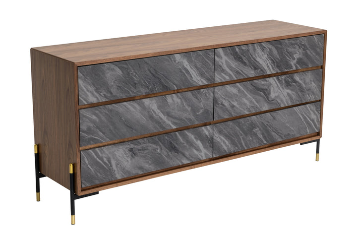 Metcalf - Mid-Century Walnut &amp; Grey Dresser