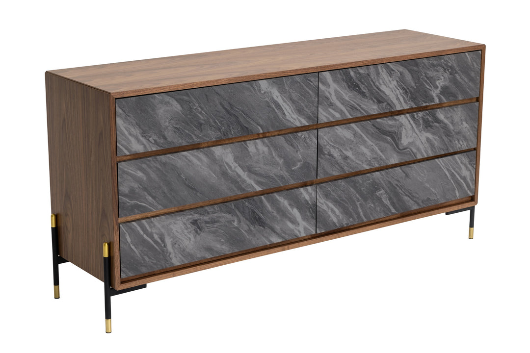Metcalf - Mid-Century Walnut & Grey Dresser