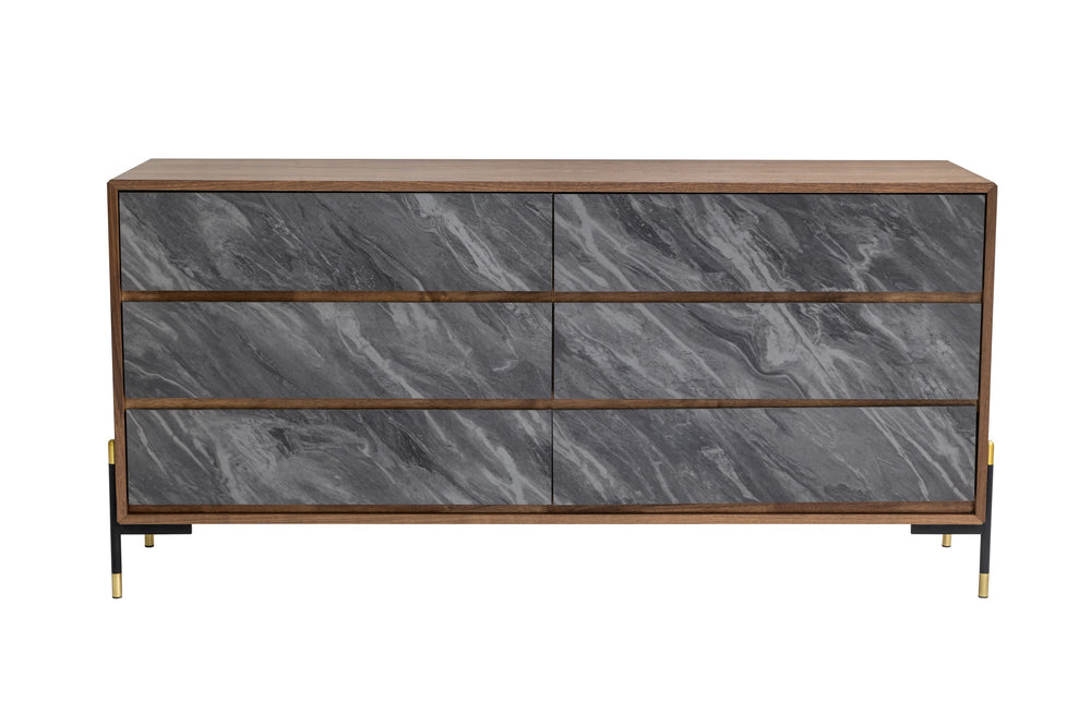 Metcalf - Mid-Century Walnut & Grey Dresser
